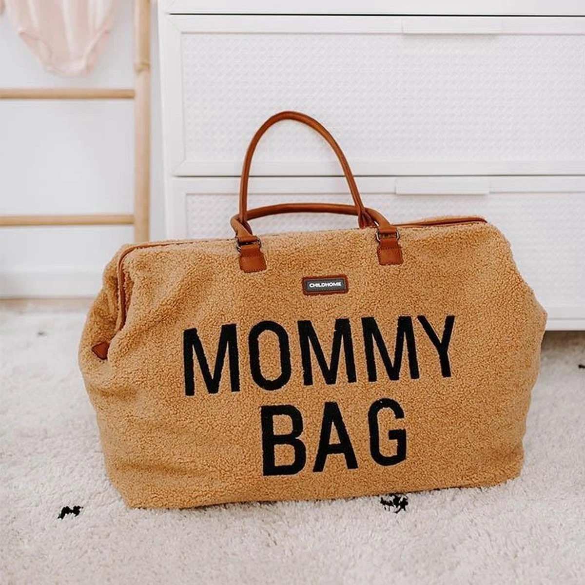 Childhome Mommy Bag Groot - Teddy - Beige 13 Childhome Mommy Bag Groot - Teddy - Beige - Image 13