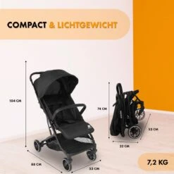 Deryan Rolo Luxe Lichtgewicht Buggy - Zwart -Baby Care Verkoop 1200x1200 318