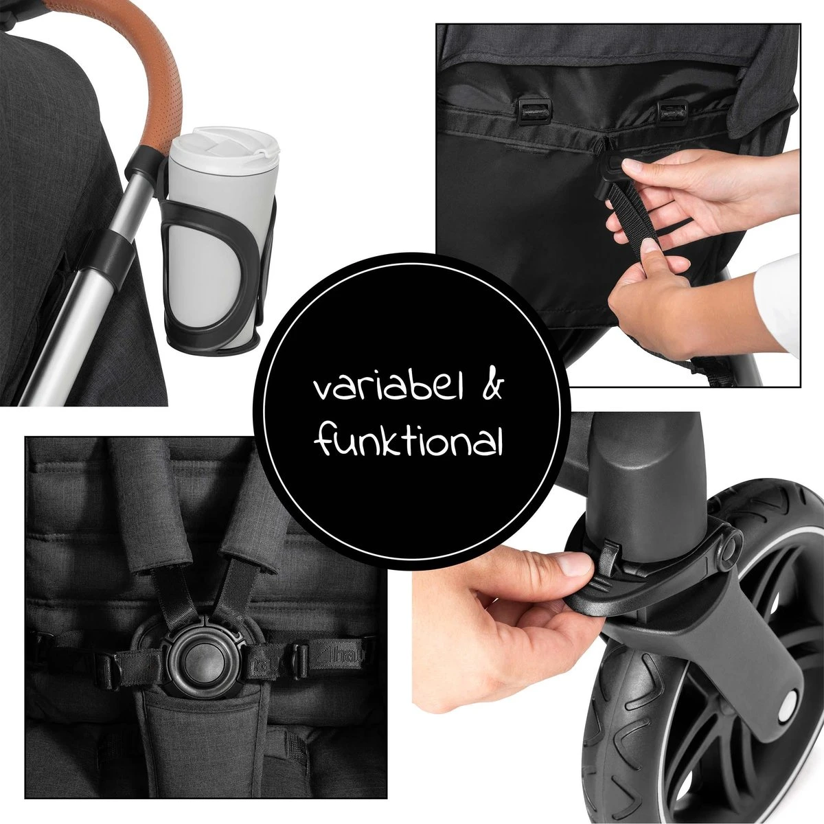 Hauck UpTown Buggy - Met één Hand Opvouwbaar - Zwart 15 Hauck UpTown Buggy - Met één Hand Opvouwbaar - Zwart - Image 15