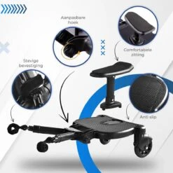 MESC Meerijdplankje Universeel Voor Buggy En Kinderwagen - Meerijdplankje Met Zitje -Baby Care Verkoop 1200x1200 451
