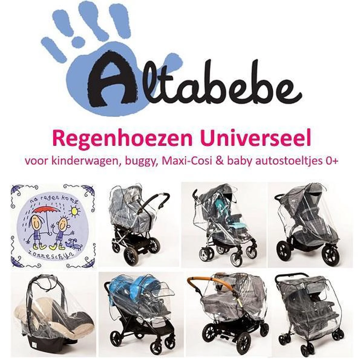 Altabebe - Regenhoes Buggy Driewieler - Regenscherm Jogger – Universeel 2 Altabebe - Regenhoes Buggy Driewieler - Regenscherm Jogger – Universeel - Image 2