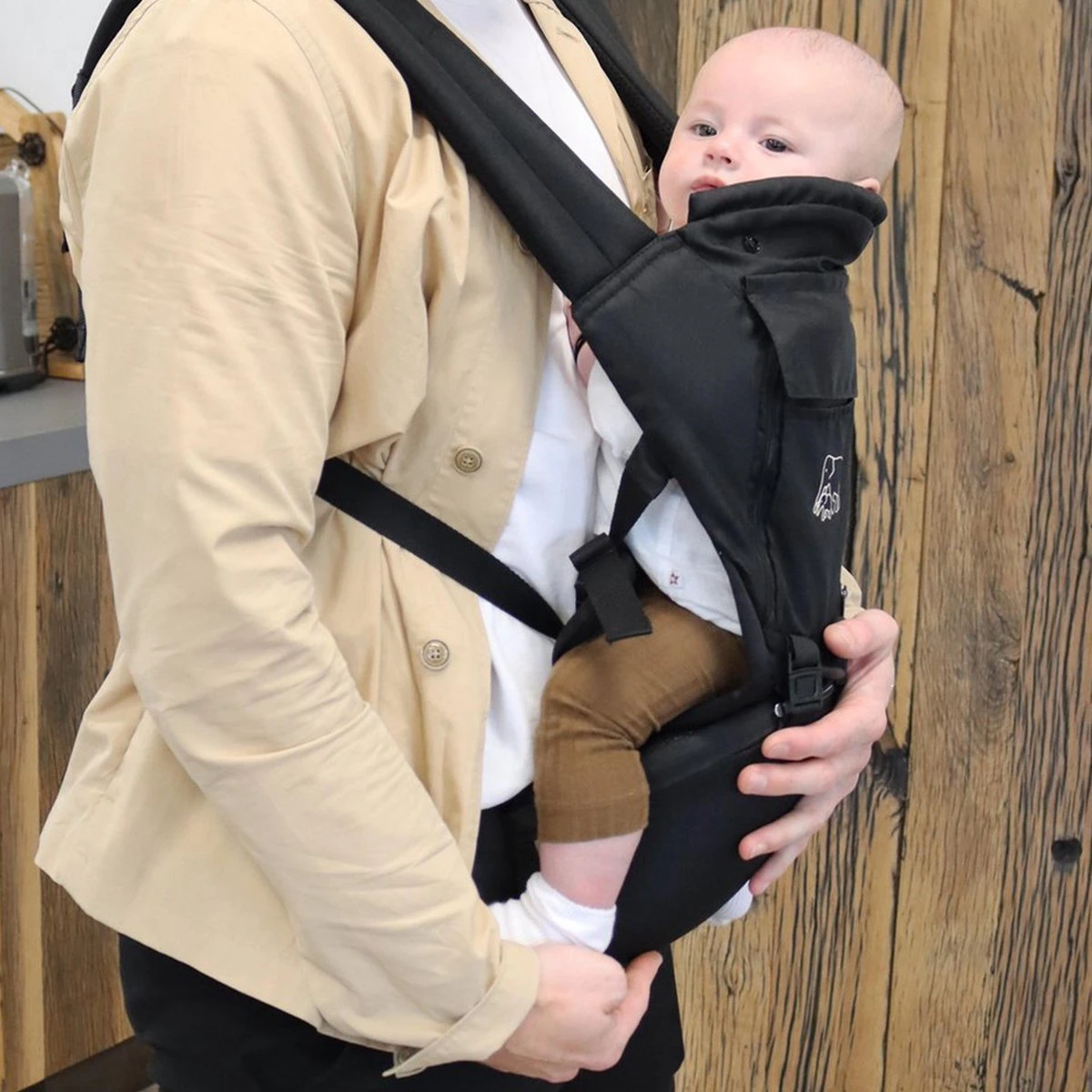 Deryan Pack Luxe Ergonomische Draagzak - Babydrager + Opbergvakjes - Zwart 11 Deryan Pack Luxe Ergonomische Draagzak - Babydrager + Opbergvakjes - Zwart - Image 11