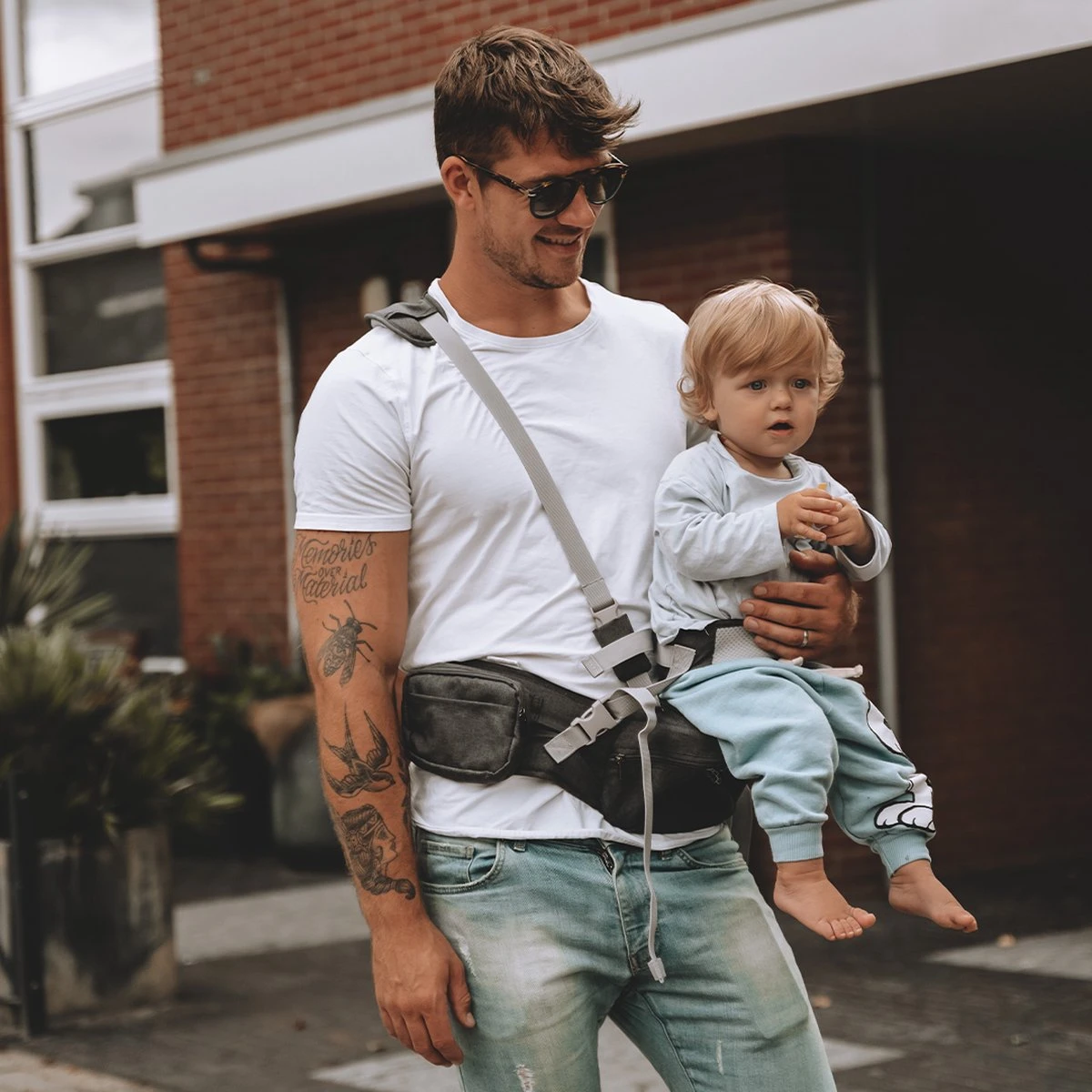 Deryan Pack Light Luxe Heupdrager - Ergonomische Draagzak + Opbergvakjes Grijs 5 Deryan Pack Light Luxe Heupdrager - Ergonomische Draagzak + Opbergvakjes Grijs - Image 5