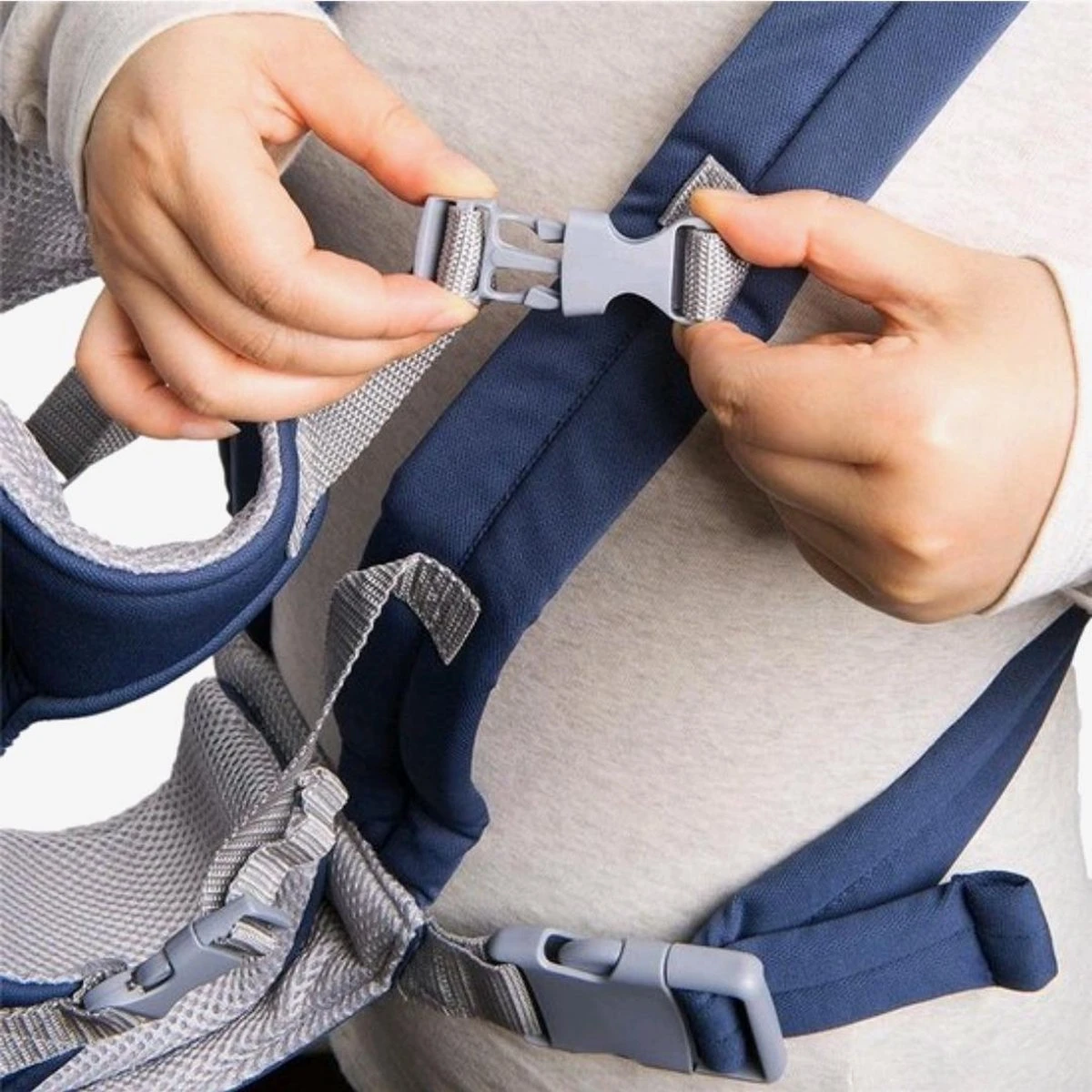 Baby Draagzak Blauw - Baby Carrier – Baby Drager Max. 15 Kg - 2 Tot 18 Maanden - Ergonomisch - Baby Draagdoek - Heupdrager - Steundrager Baby 2 Baby Draagzak Blauw - Baby Carrier – Baby Drager Max. 15 Kg - 2 Tot 18 Maanden - Ergonomisch - Baby Draagdoek - Heupdrager - Steundrager Baby - Image 2