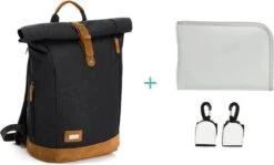 Fillikid Luiertas Rugzak - Met Verschoonmatje - Multifunctioneel - Zwart -Baby Care Verkoop 1200x722 1