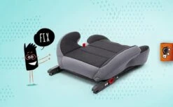 Babyauto Zitverhoger Vista Fix Booster Groep 3 Isofix Stoelverhoger - Grijs -Baby Care Verkoop 1200x750