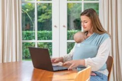 Babylonia - Tricot-Slen Organic - Draagdoek Baby - Silver Blue -Baby Care Verkoop 1200x800 156