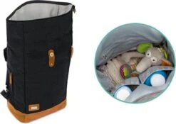 Fillikid Luiertas Rugzak - Met Verschoonmatje - Multifunctioneel - Zwart -Baby Care Verkoop 1200x851 2