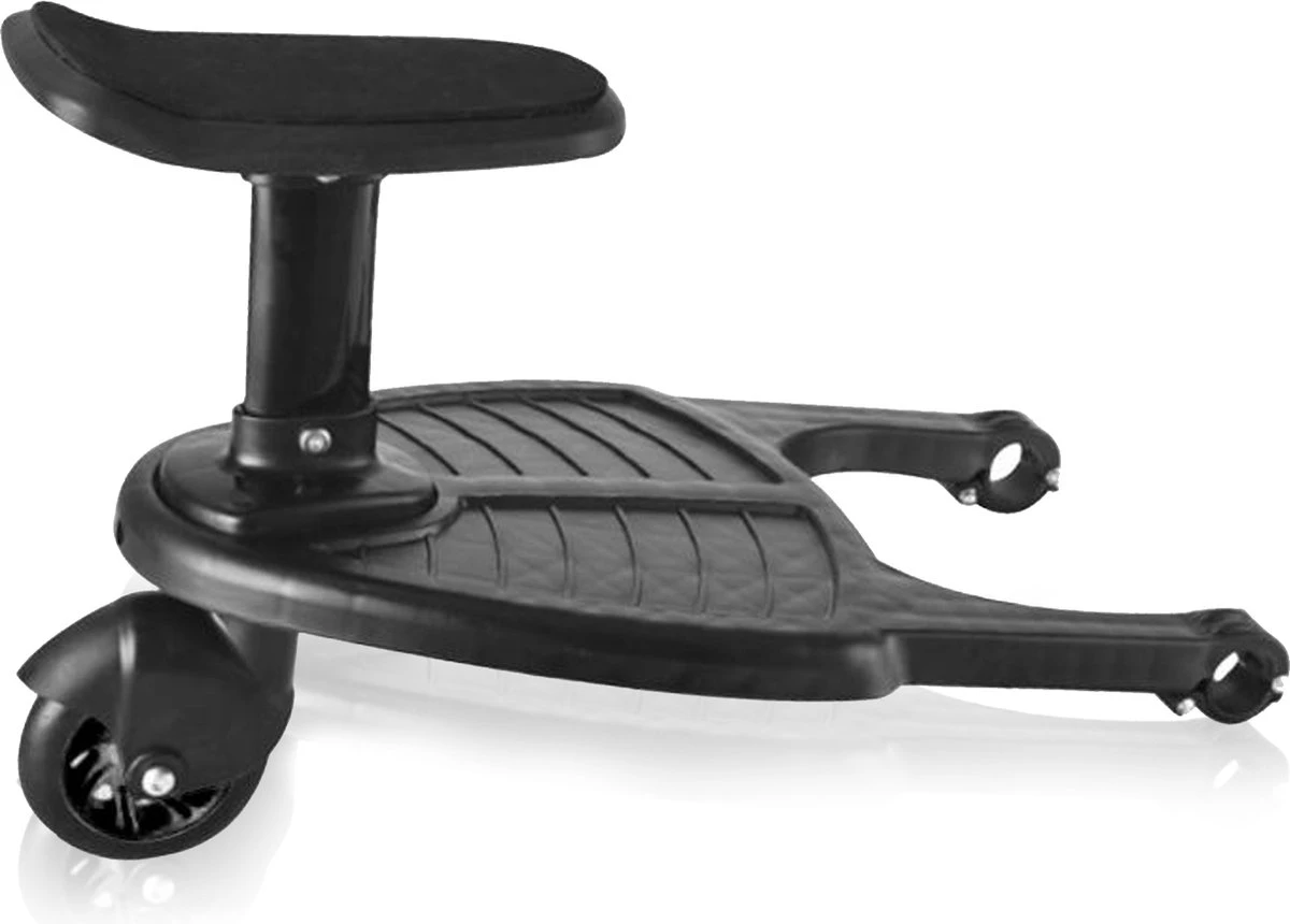 Merkloos Happyment® Universeel Meerijdplankje - Met Zitting - Voor Kinderwagen - Buggyboard - Zwart 1 Merkloos Happyment® Universeel Meerijdplankje - Met Zitting - Voor Kinderwagen - Buggyboard - Zwart