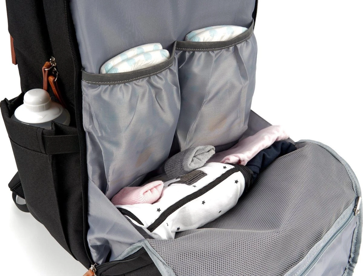 Brisby Slijtvaste Luiertas – Verzorgingstas – Met Buggymontage - Zwart 14 Brisby Slijtvaste Luiertas – Verzorgingstas – Met Buggymontage - Zwart - Image 14