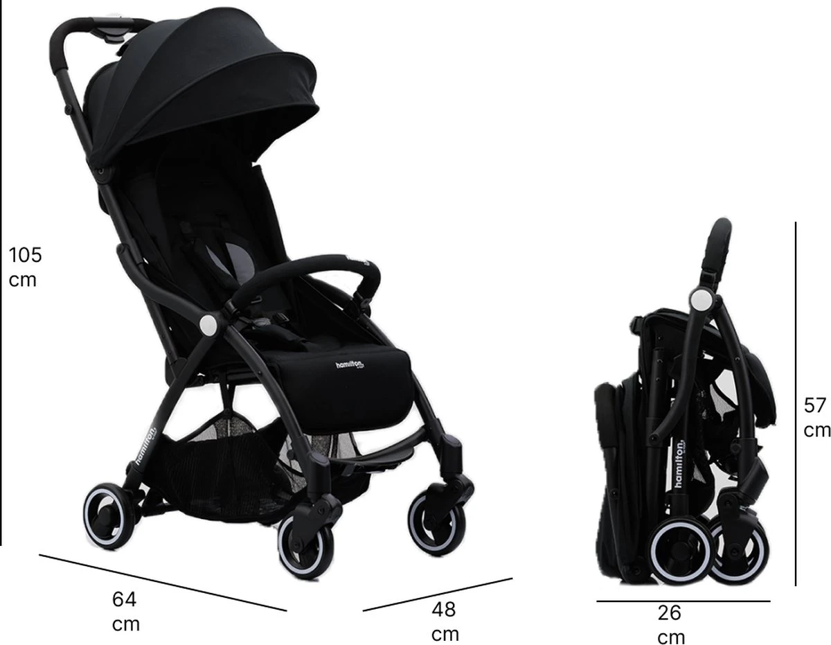 Hamilton By Yoop S1 Plus Buggy – Nieuw En Hoger 2023 Model – Premium Budget Stroller Met One Hand Folding Technologie – Zwart/Antraciet – Lichte, Verstelbare En Wendbare Kinderwagen Met Vele Gemakken 9 Hamilton By Yoop S1 Plus Buggy – Nieuw En Hoger 2023 Model – Premium Budget Stroller Met One Hand Folding Technologie – Zwart/Antraciet – Lichte, Verstelbare En Wendbare Kinderwagen Met Vele Gemakken - Image 9