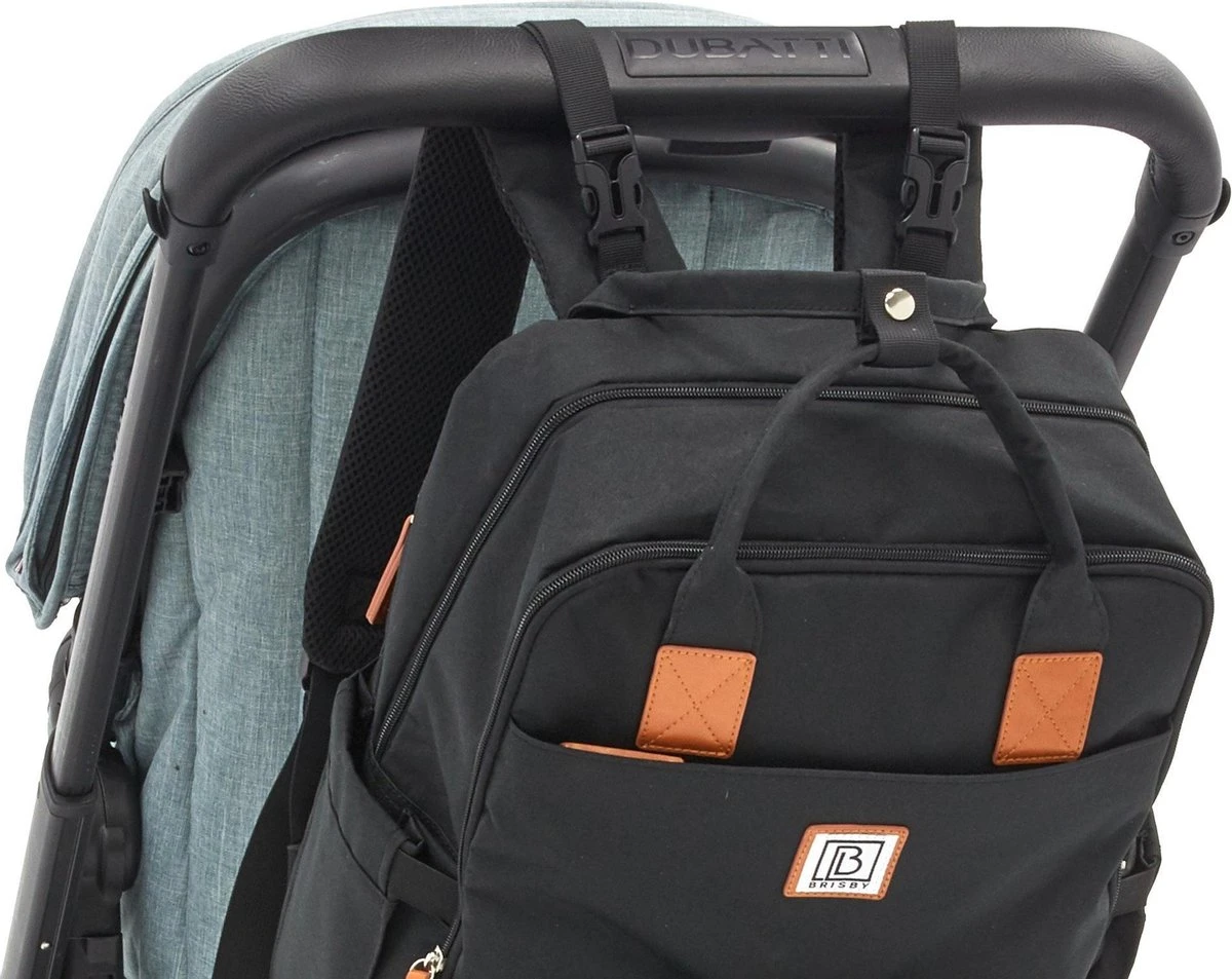 Brisby Slijtvaste Luiertas – Verzorgingstas – Met Buggymontage - Zwart 16 Brisby Slijtvaste Luiertas – Verzorgingstas – Met Buggymontage - Zwart - Image 16