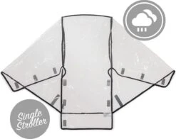 Hauck Regenhoes - Geschikt Voor Buggy's - Transparant, Grijs -Baby Care Verkoop 1200x954
