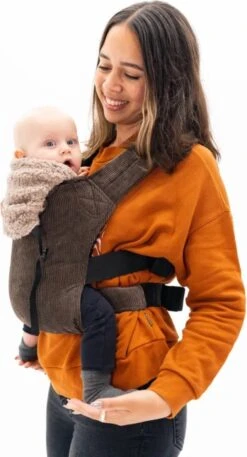 Bykay - Draagdoeken - Cover - Teddy Taupe - Winter Edition -Baby Care Verkoop 648x1200 1