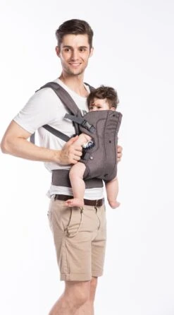 Fillikid Baby Draagzak 4 In 1 Ergonomisch - Buikdrager - Rugdrager - Multifunctioneel - Grijs -Baby Care Verkoop 664x1200