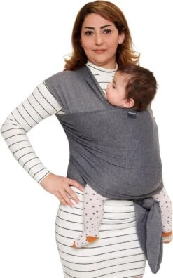 Baby Garden Draagdoek Grijs - Ergonomisch - Original - Inclusief Slabbetje -Baby Care Verkoop 748x1200 1
