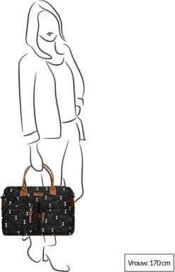 Kidzroom Black And White Luiertas - Zwart - Ophanglussen Kinderwagen - Verschoonmatje - Verstelbare Schouderband -Baby Care Verkoop 775x1200 1