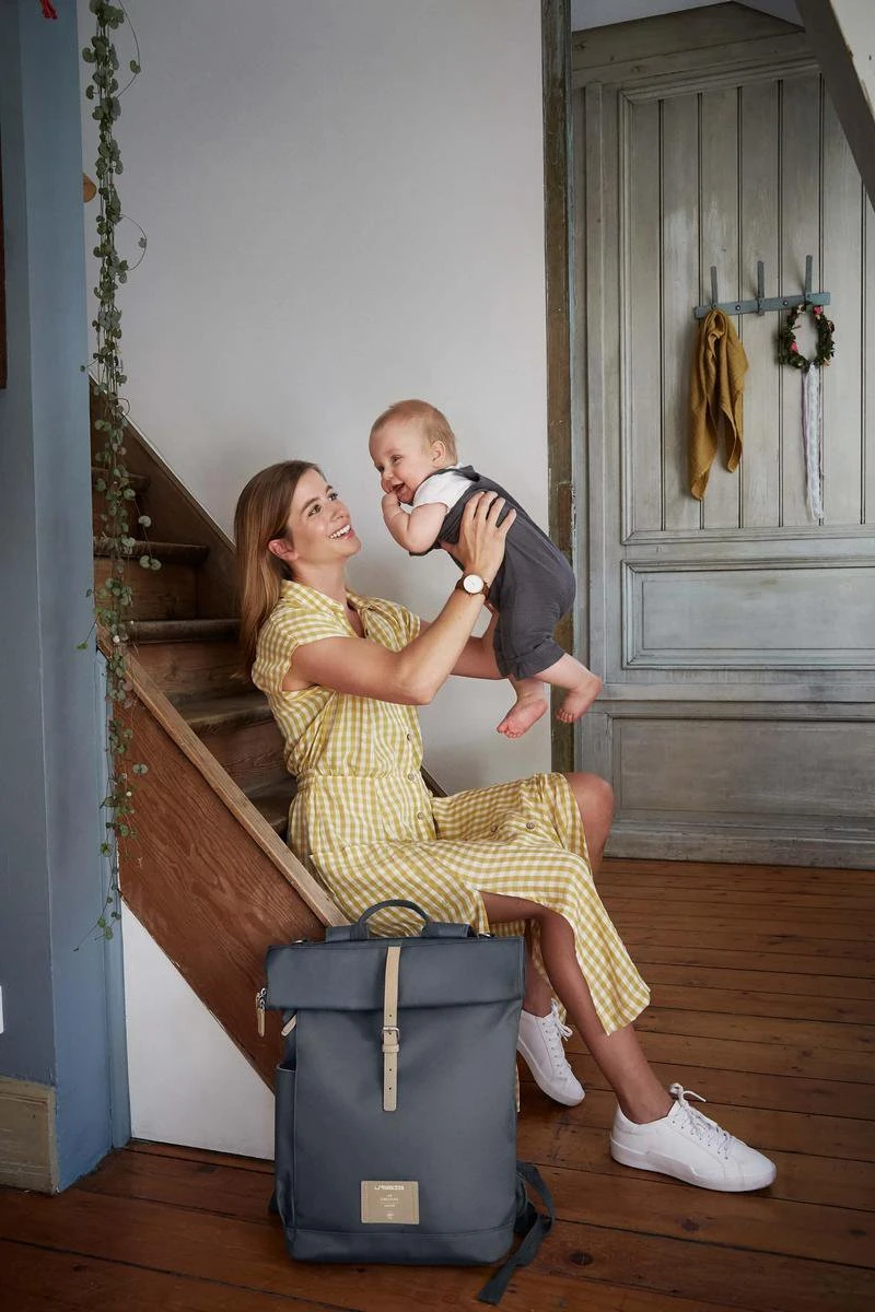 LÄSSIG Luiertas Rolltop Backpack Rugzak Incl Verschoningsmatje Antraciet 6 LÄSSIG Luiertas Rolltop Backpack Rugzak Incl Verschoningsmatje Antraciet - Image 6