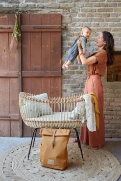 LÄSSIG Luiertas Rolltop Backpack Rugzak Incl Verschoningsmatje - Curry -Baby Care Verkoop 800x1200 4