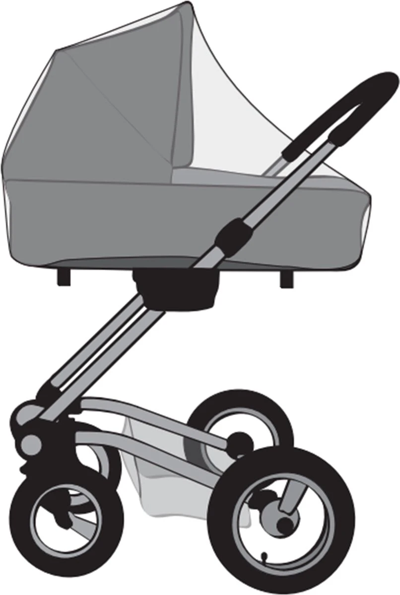 Babsana Regenhoes Voor Kinderwagen - Transparant 1 Babsana Regenhoes Voor Kinderwagen - Transparant