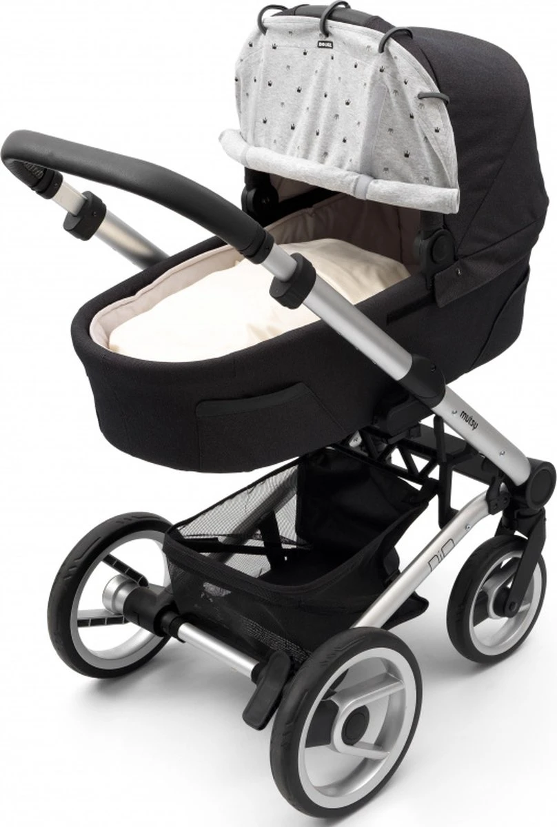 Dooky Universal Cover Zonnescherm Kinderwagen - Light Grey Crowns 8 Dooky Universal Cover Zonnescherm Kinderwagen - Light Grey Crowns - Image 8
