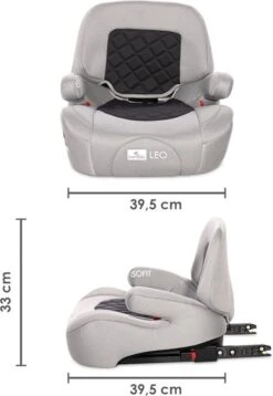Lorelli Leo Fossil Grey Isofit 22-36 Kg Booster 1007161-2309 -Baby Care Verkoop 828x1200