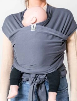 ByKay - Draagdoek - Rekbaar - DonkerGrijs - Antraciet - Maat L - Organic Katoen - Stretchy Wrap Deluxe - 3 Jaar - Buik - Heup -Baby Care Verkoop 909x1200 5