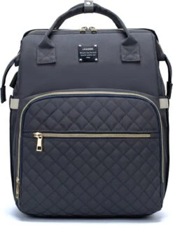 Luiertas - Multifuctioneel Luiertas 3 In 1 - Met Babybedje - Met Verschoningsmatje - Grijs - Met Usb - Met Verdikt Matras -Baby Care Verkoop 917x1200