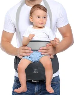 Deryan Pack Light Luxe Heupdrager - Ergonomische Draagzak + Opbergvakjes Grijs