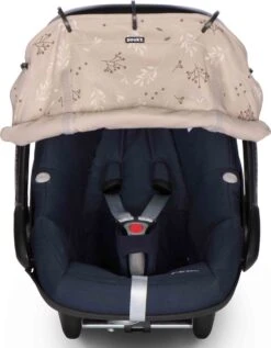 Dooky Universal Cover Zonnescherm Kinderwagen - Romantic Leaves Beige -Baby Care Verkoop 934x1200