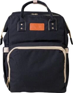 Luiertas Rugzak - Monx Luiertas Verzorgingstas Met Uitklapbaar Babybedje - Overzichtelijke Luierrugzak Extra Buggy En Kinderwagen Haken Inclusief Geïsoleerde Flessenhouder - Zwart