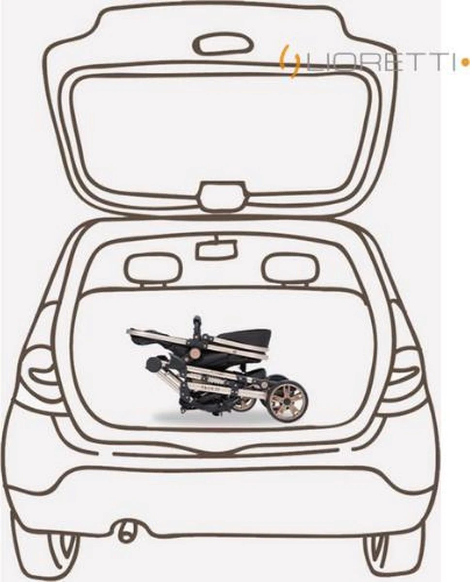 Merkloos Lioretti® Luxe Baby Buggy 3 In 1 | Baby Wagen | Kinderwagen Met Stoel En Wieg | Inklapbaar | Hoge Kwaliteit | Combi | Zwart 7 Merkloos Lioretti® Luxe Baby Buggy 3 In 1 | Baby Wagen | Kinderwagen Met Stoel En Wieg | Inklapbaar | Hoge Kwaliteit | Combi | Zwart - Image 7